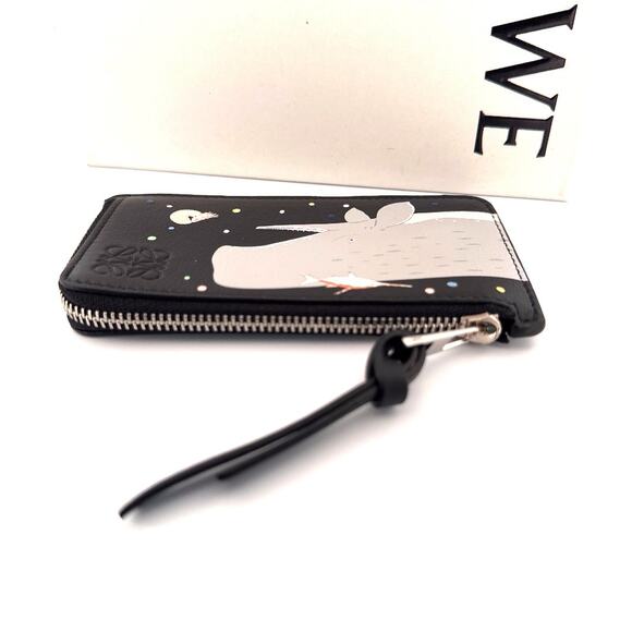 Loewe Suna Fujita x Loewe Whale Zip Coin Card Holder - Black - Picture 3 of 4